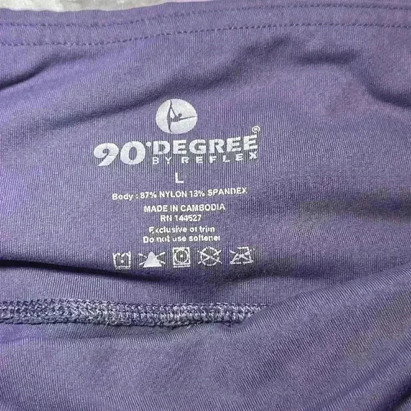90 Degree by Reflex Plum Colored Super Stretchy Leggings Women’s Size Large - Picture 6 of 9